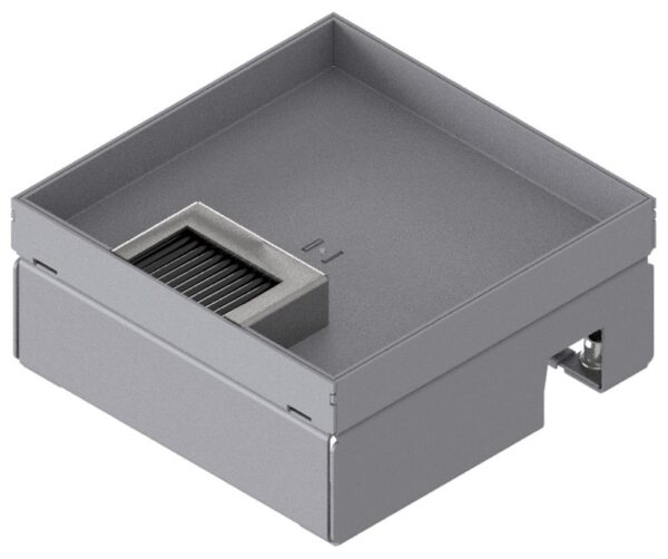 Produktbild UBD 167 202  -  Unterflur-Bodendose UBD 160 small inkl. Deckel mit Kante, geschlossen, 20mm Vertiefung und 1 Bürstenauslass